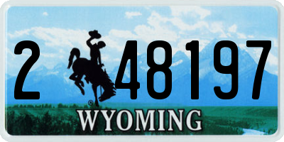 WY license plate 248197