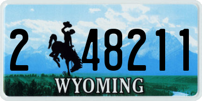 WY license plate 248211