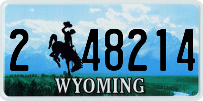 WY license plate 248214