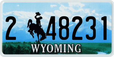 WY license plate 248231