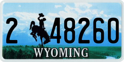 WY license plate 248260
