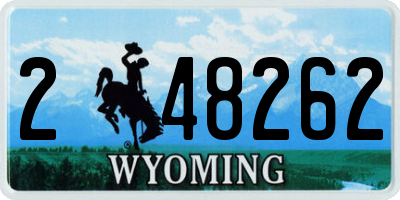 WY license plate 248262