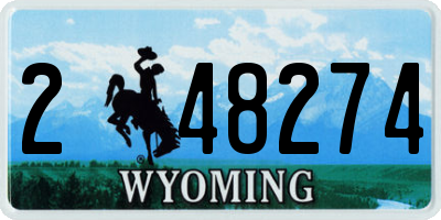 WY license plate 248274