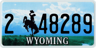 WY license plate 248289