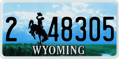WY license plate 248305