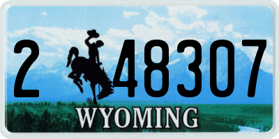 WY license plate 248307