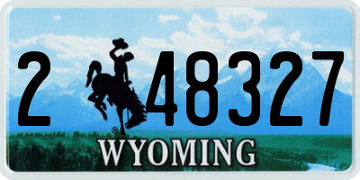WY license plate 248327