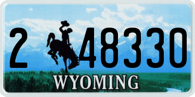 WY license plate 248330
