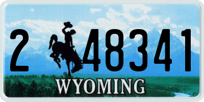 WY license plate 248341