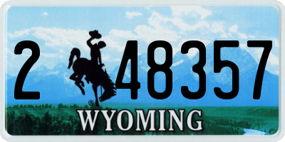WY license plate 248357