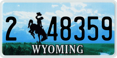 WY license plate 248359