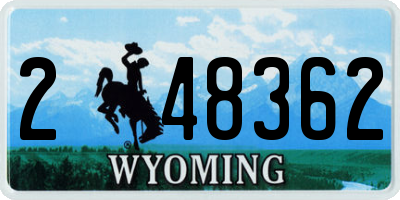 WY license plate 248362