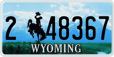 WY license plate 248367