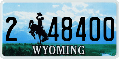 WY license plate 248400