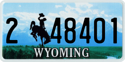 WY license plate 248401