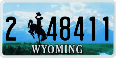 WY license plate 248411