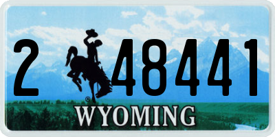 WY license plate 248441