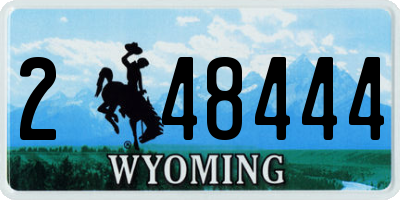 WY license plate 248444