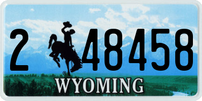 WY license plate 248458