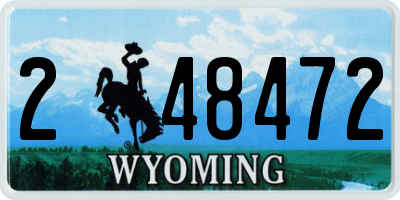 WY license plate 248472