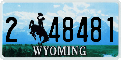 WY license plate 248481