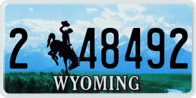 WY license plate 248492