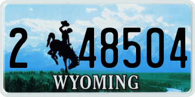 WY license plate 248504