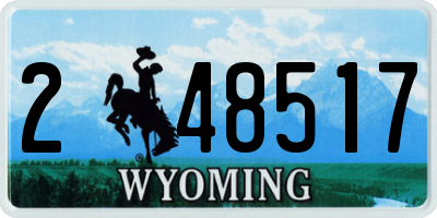 WY license plate 248517