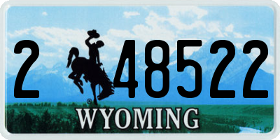 WY license plate 248522