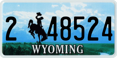 WY license plate 248524