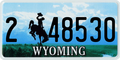 WY license plate 248530