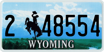 WY license plate 248554