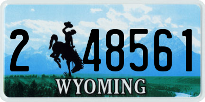 WY license plate 248561