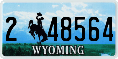 WY license plate 248564