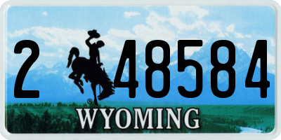 WY license plate 248584