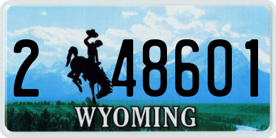 WY license plate 248601