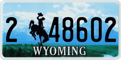 WY license plate 248602