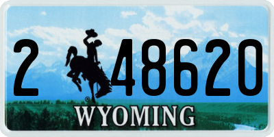 WY license plate 248620