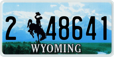 WY license plate 248641