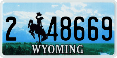 WY license plate 248669