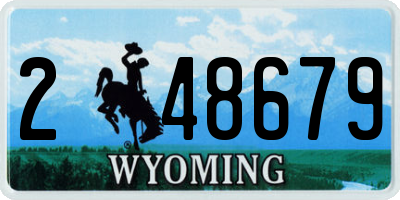 WY license plate 248679