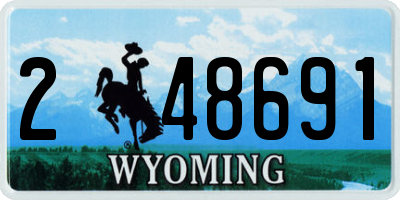 WY license plate 248691