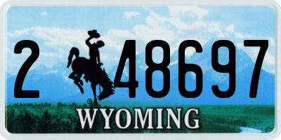 WY license plate 248697