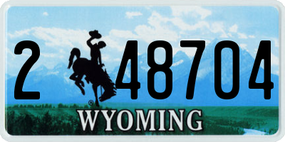 WY license plate 248704