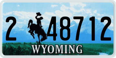 WY license plate 248712