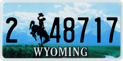 WY license plate 248717