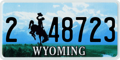 WY license plate 248723
