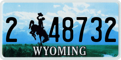 WY license plate 248732