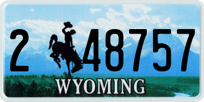 WY license plate 248757