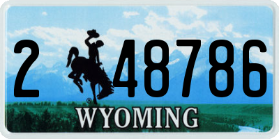 WY license plate 248786
